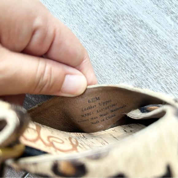 Sam Edelman Sqaure Toe Calf Hair Platform Heel Sandals - Picture 13 of 14